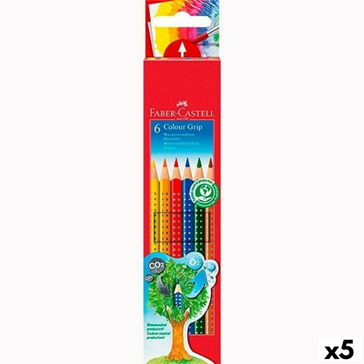 crayons de couleurs pour aquarelle Faber-Castell Multicouleur (5 Unités)