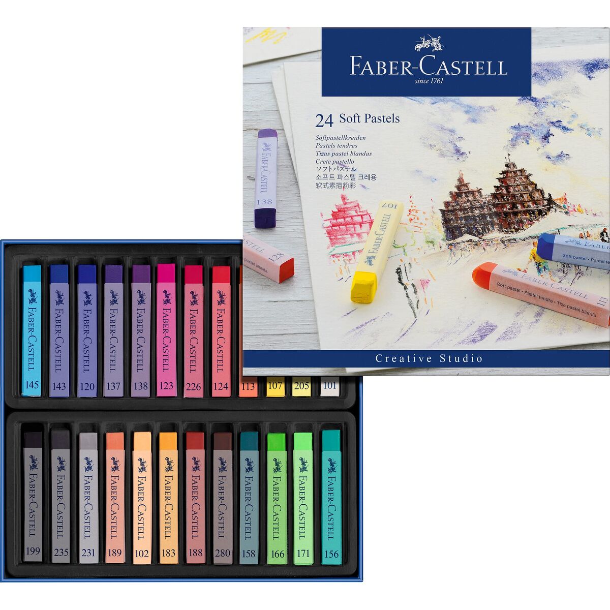 Set de tizas pastel blandas Faber-Castell 128324 Multicolor
