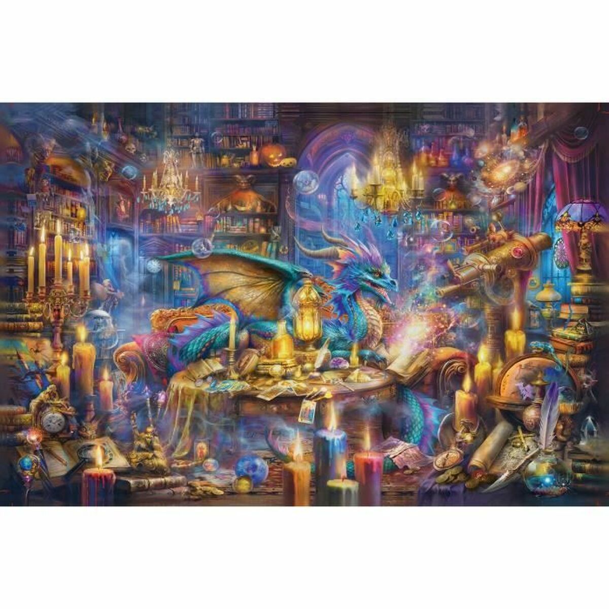 Puzzel Ravensburger Dragon's Library 3000 Onderdelen