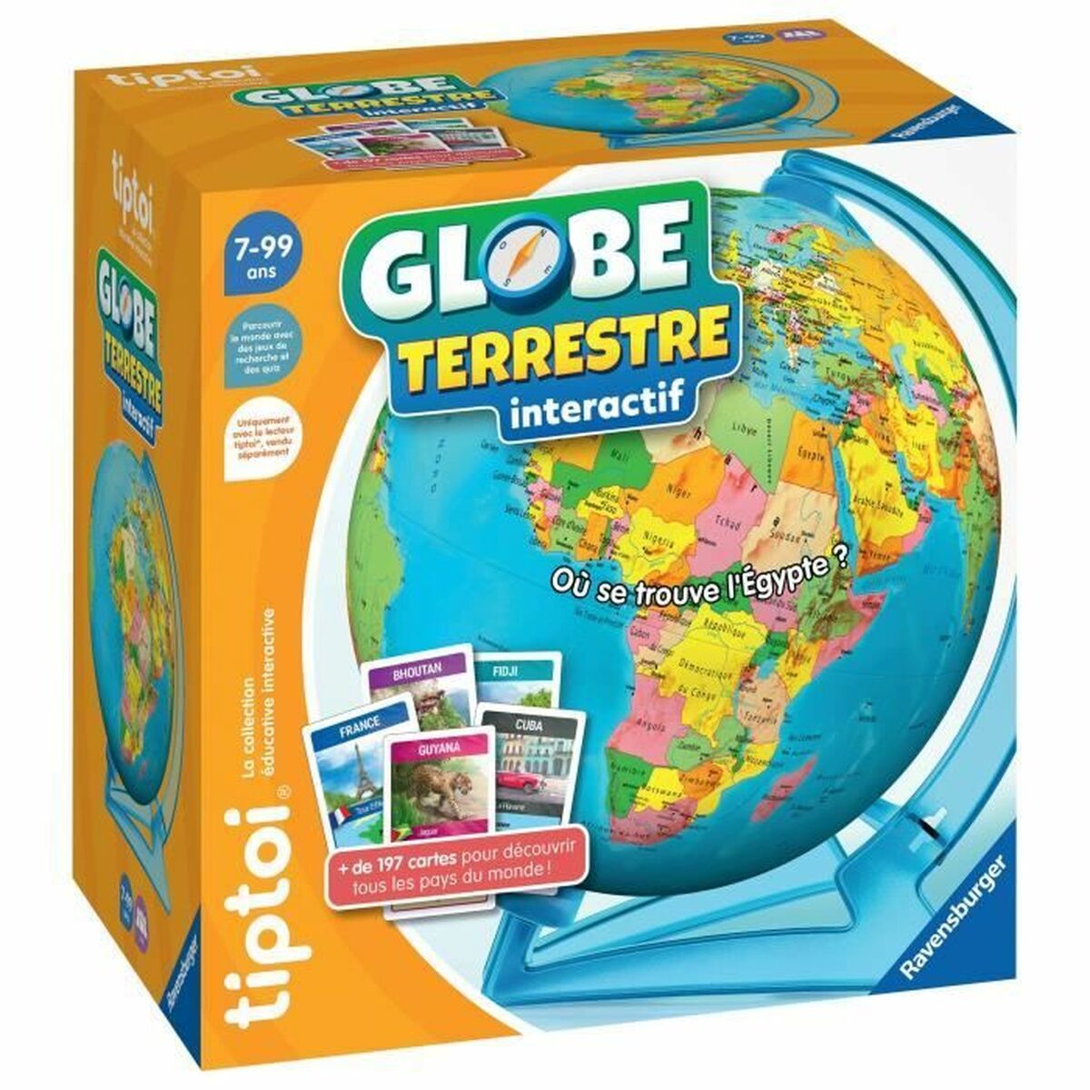 Globe Terrestre Interactif Ravensburger (FR) Plastique
