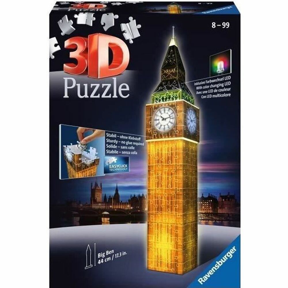 Puzzle 3D Ravensburger Big Ben Night Edition 216 Pièces