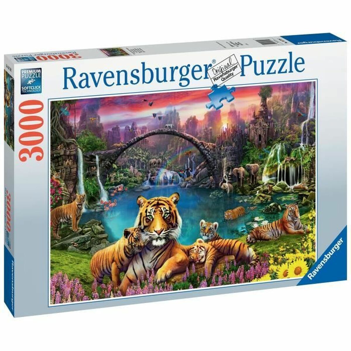 Puzzle Ravensburger Tigers in the lagoon 3000 Pièces