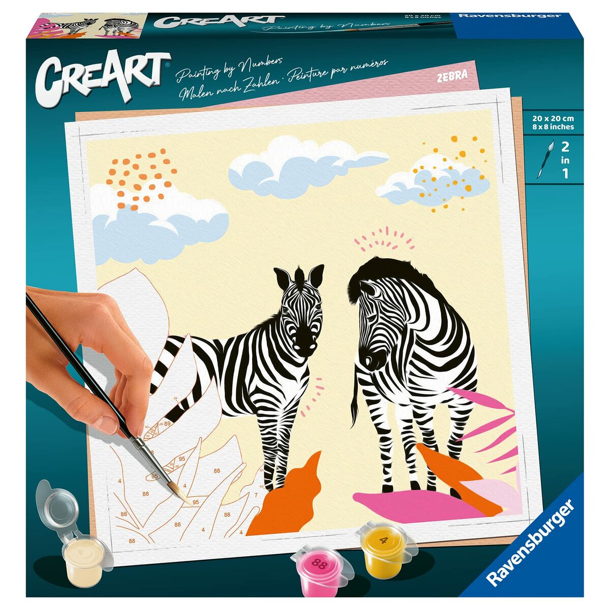 Σετ ζωγραφικής με αριθμούς Ravensburger Zebra