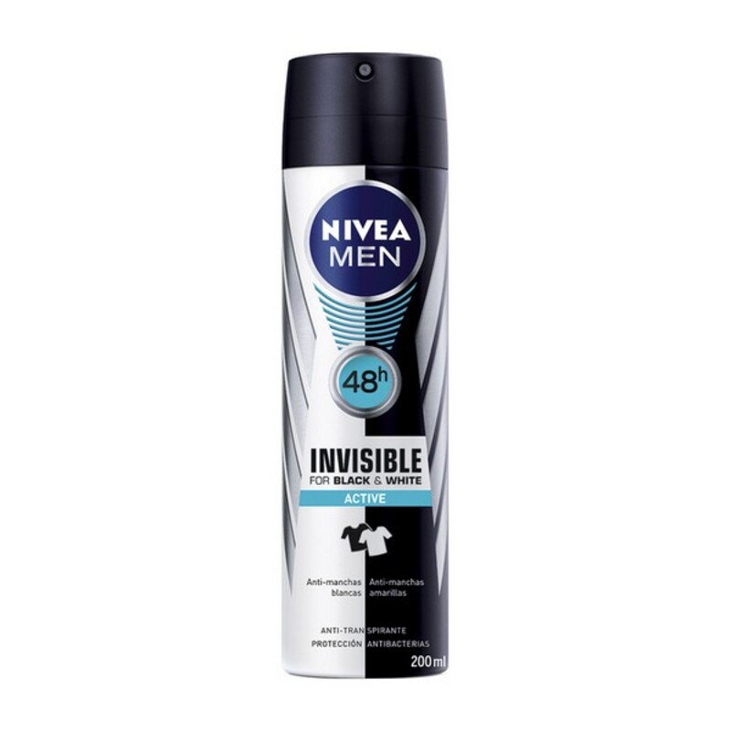 Spray Deodorant Men Black & White Active Nivea (200 ml)