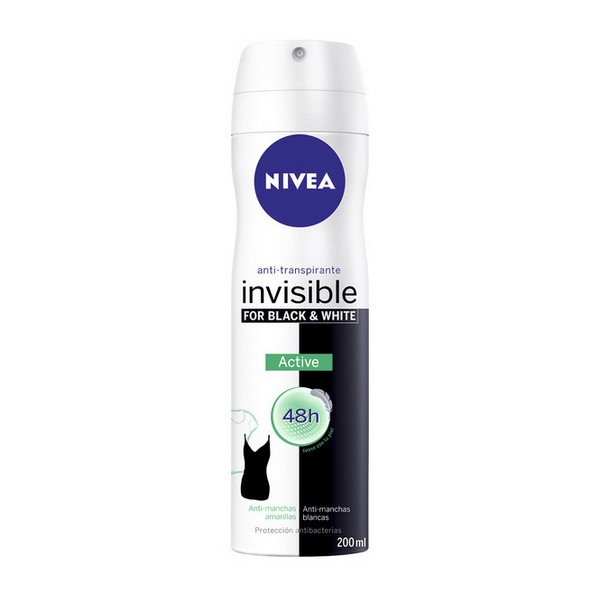 Spray déodorant Black & White Invisible Active Nivea (200 ml)   