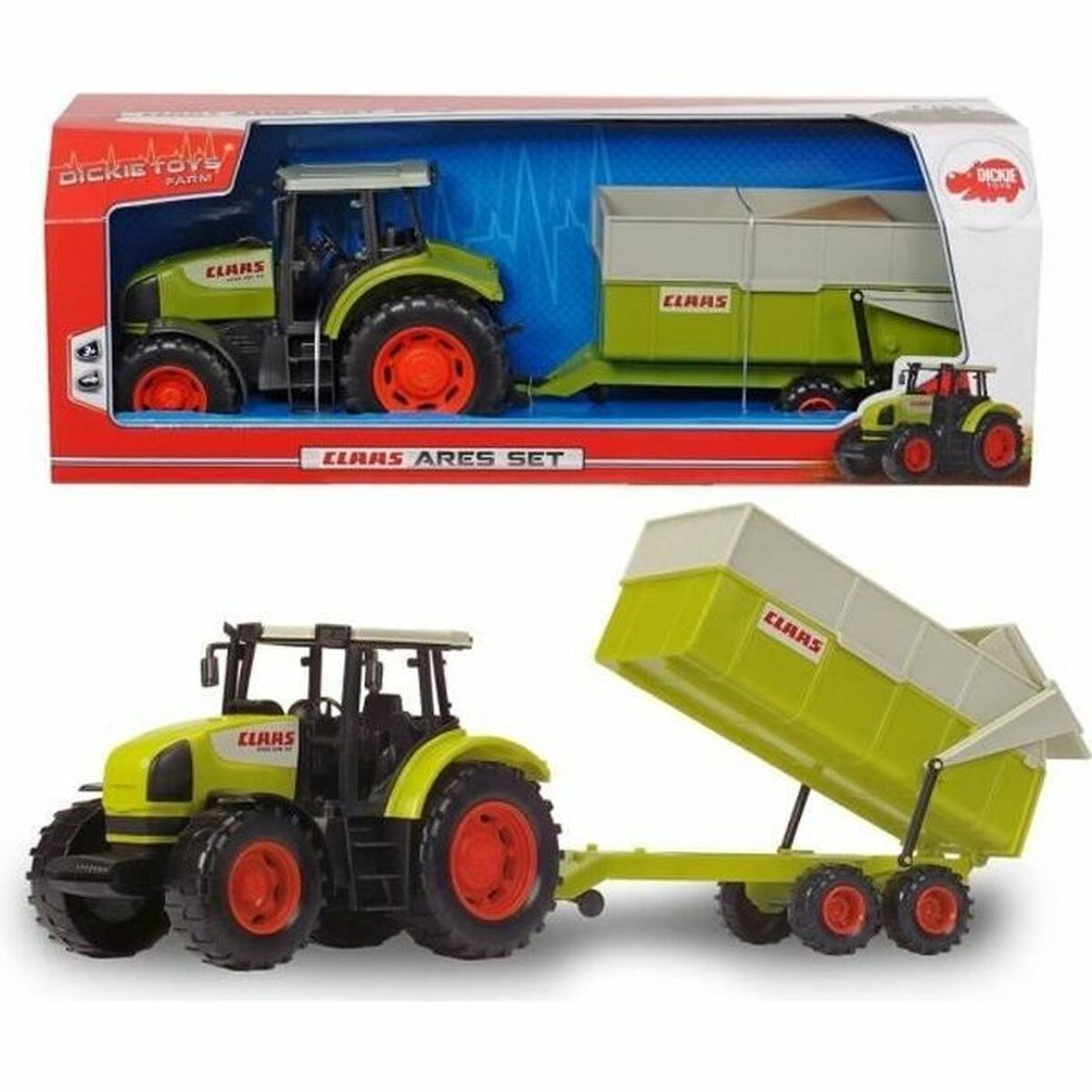 Tracteur jouet Dickie Toys Cars Ares Set