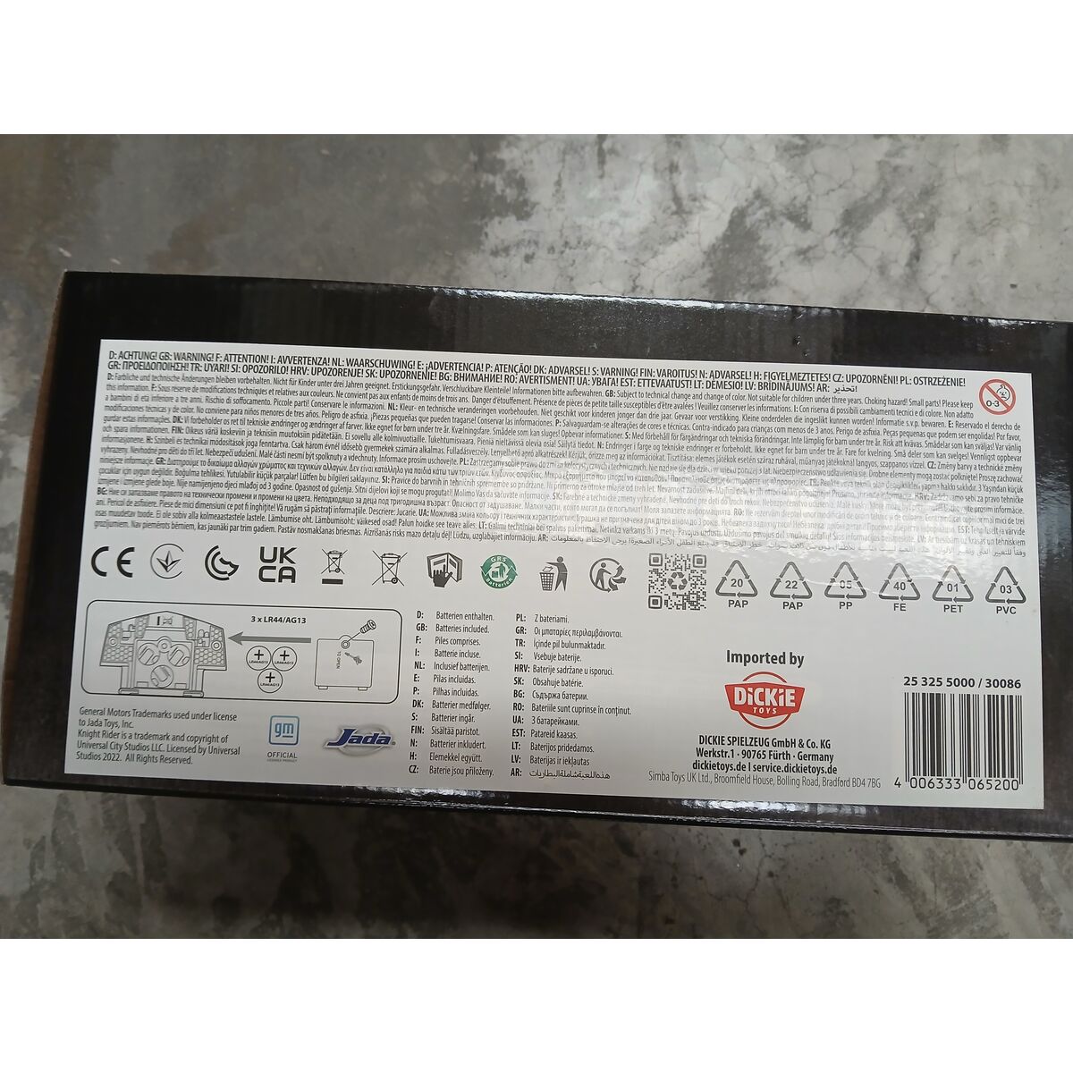 Car Hollywood Rides Simba Kitt Knight Rider 1:24 Black