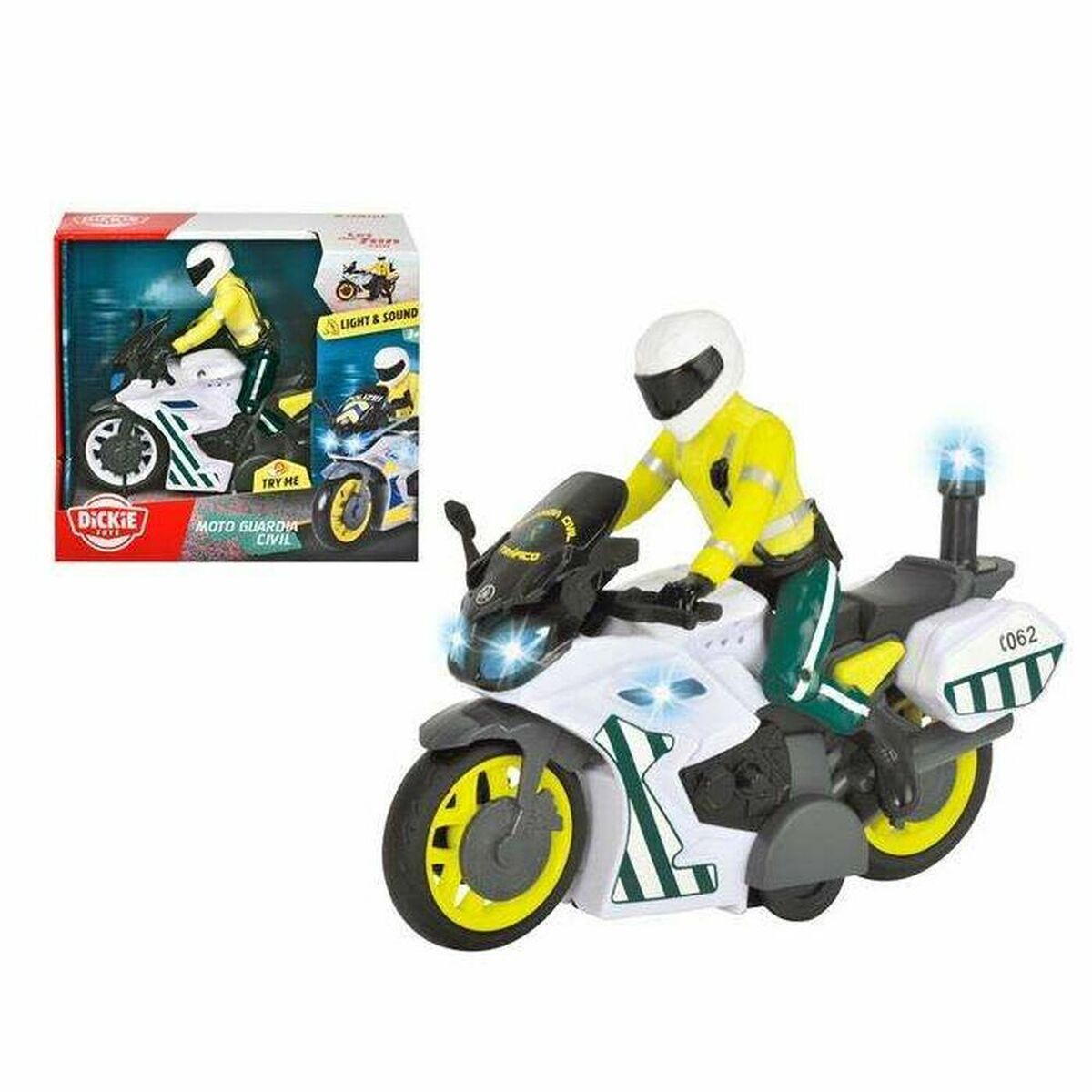 Motocyclette Dickie Toys    17 cm Police