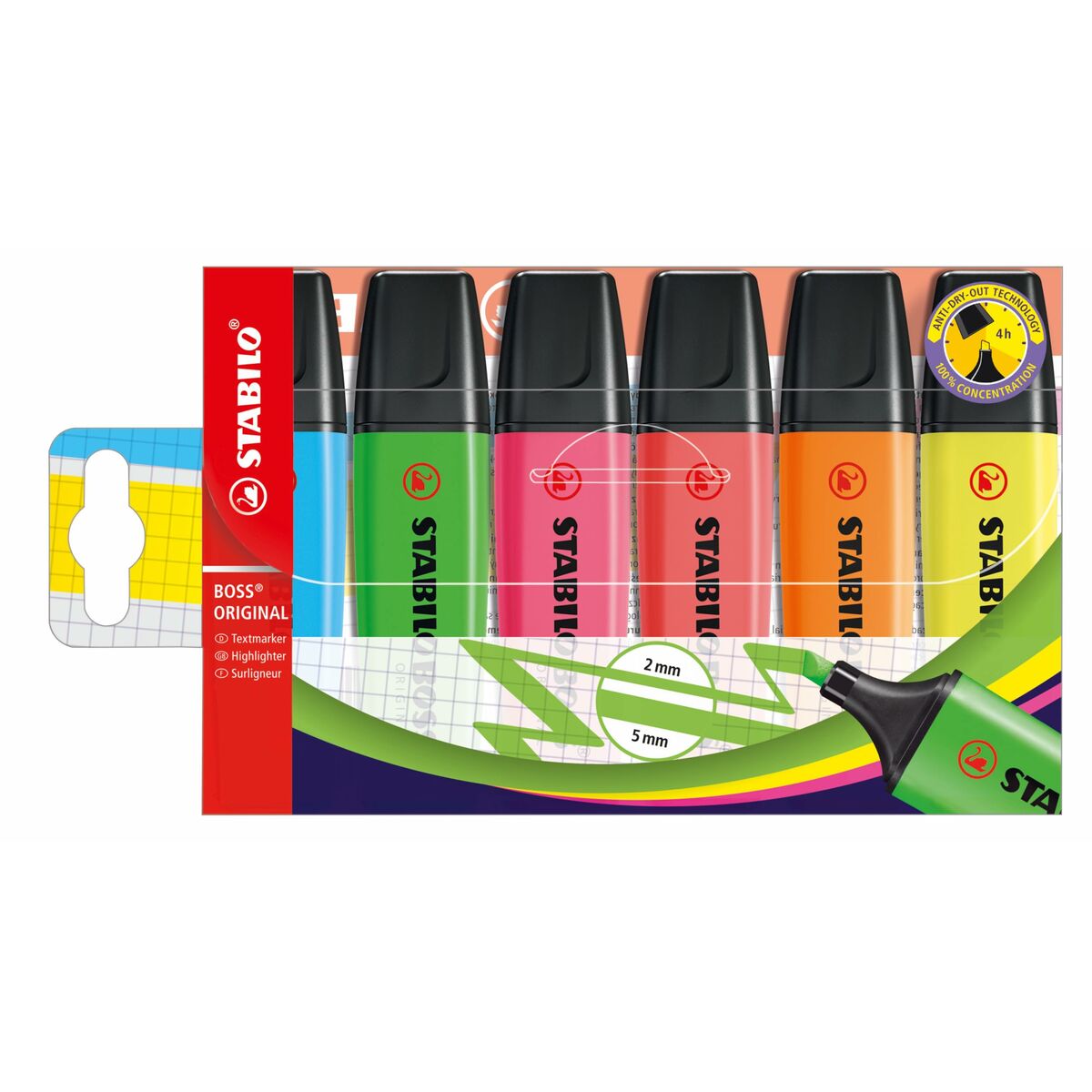 Image secondaire de Ensemble de Marqueurs Fluorescents Stabilo BOSS ORIGINAL Multicouleur 6 Pièces (5 Unités)