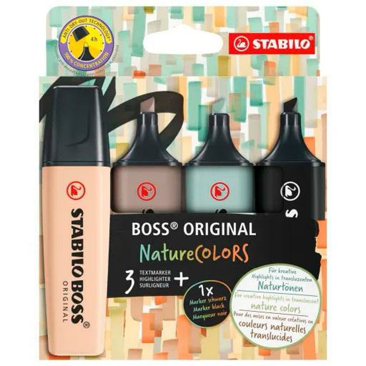 Image secondaire de Ensemble de Marqueurs Fluorescents Stabilo BOSS ORIGINAL NATURECOLORS Multicouleur 4 Pièces (5 Unités)