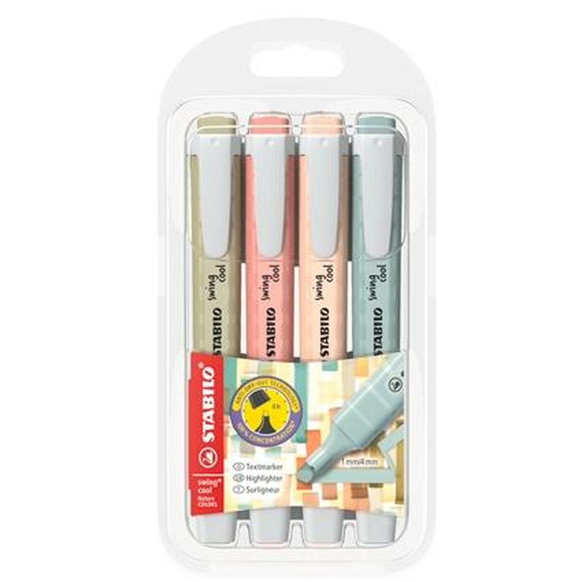 Image secondaire de Ensemble de Marqueurs Fluorescents Stabilo SWING COOL NATURECOLORS Multicouleur 4 Pièces (5 Unités)