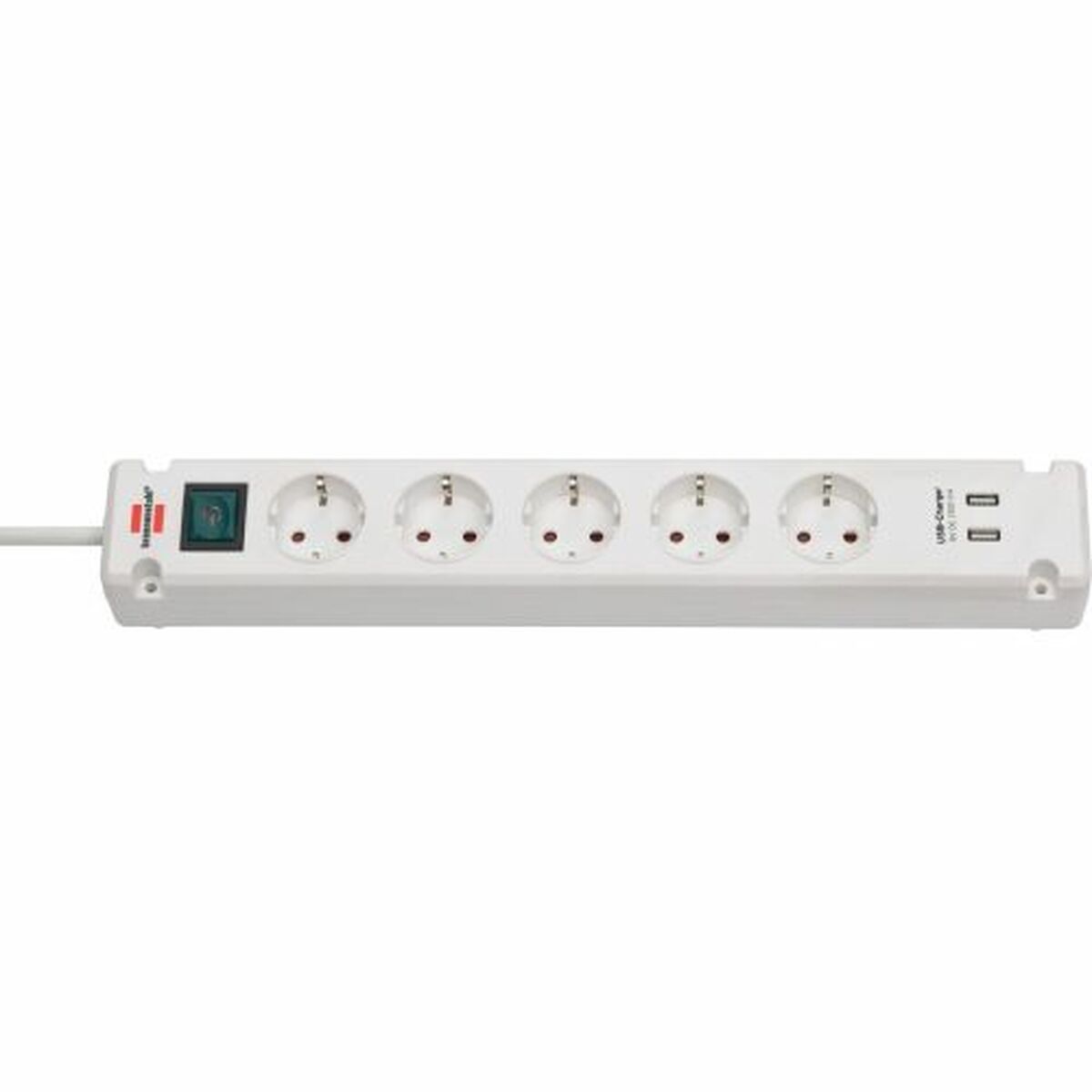 Afbeeldingen van Power Socket - 5 sockets with Switch Brennenstuhl Bremounta 3600 W USB x 2 (3 m)