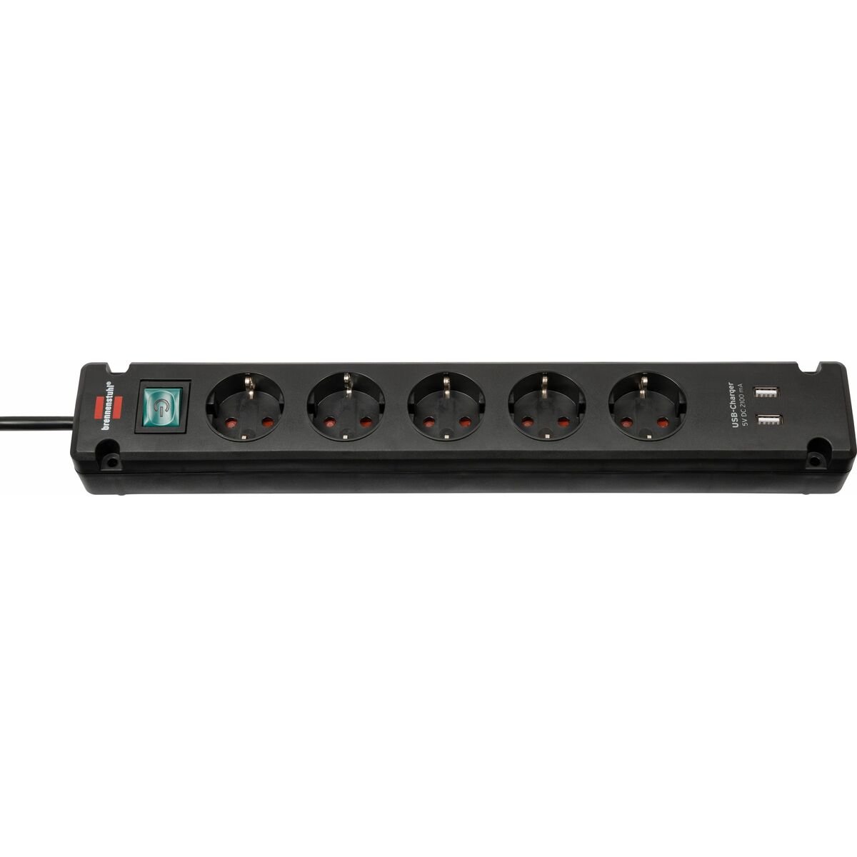 Afbeeldingen van Power Socket - 5 sockets with Switch Brennenstuhl Bremounta 3600 W USB x 2 (3 m)