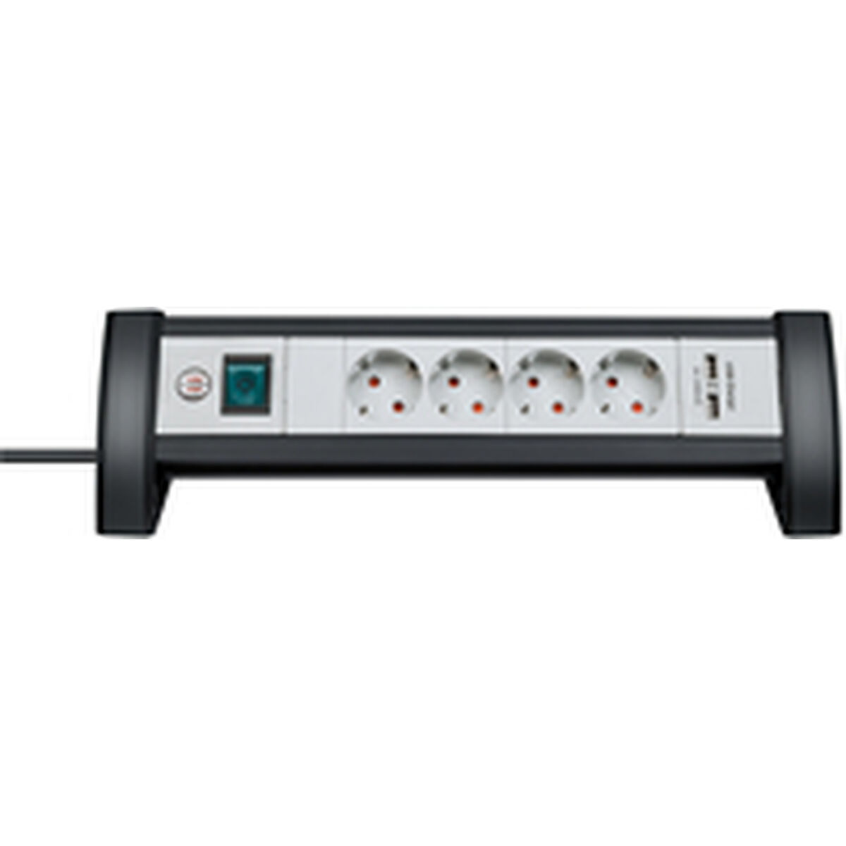Picture of 4-socket plugboard with power switch Brennenstuhl Premium-Office-Line 3600 W Black USB x 2 (1,8 m)