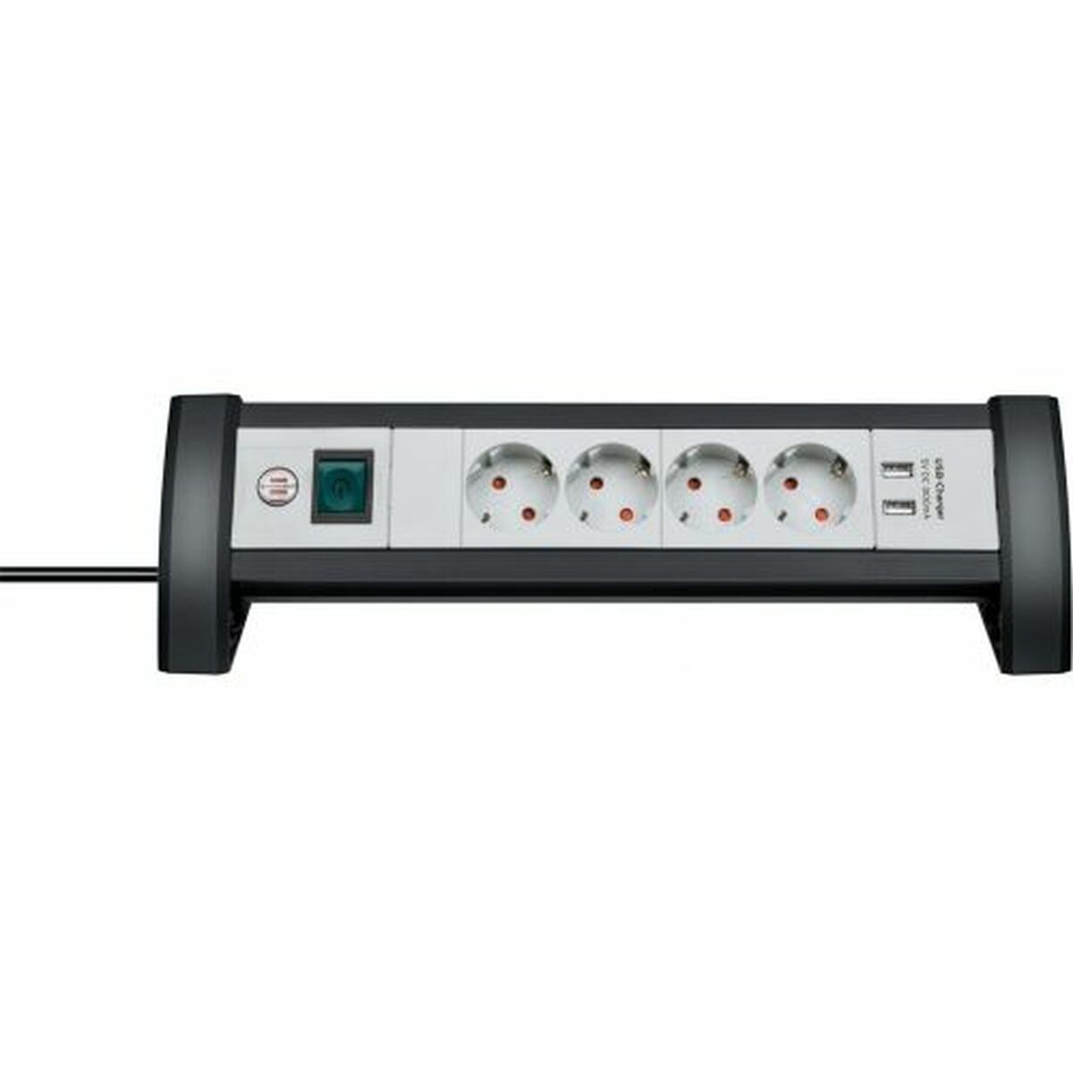 4-socket plugboard with power switch Brennenstuhl Premium-Office-Line 3600 W Black USB x 2 (1,8 m) Picture of 4-socket plugboard with power switch Brennenstuhl Premium-Office-Line 3600 W Black USB x 2 (1,8 m)