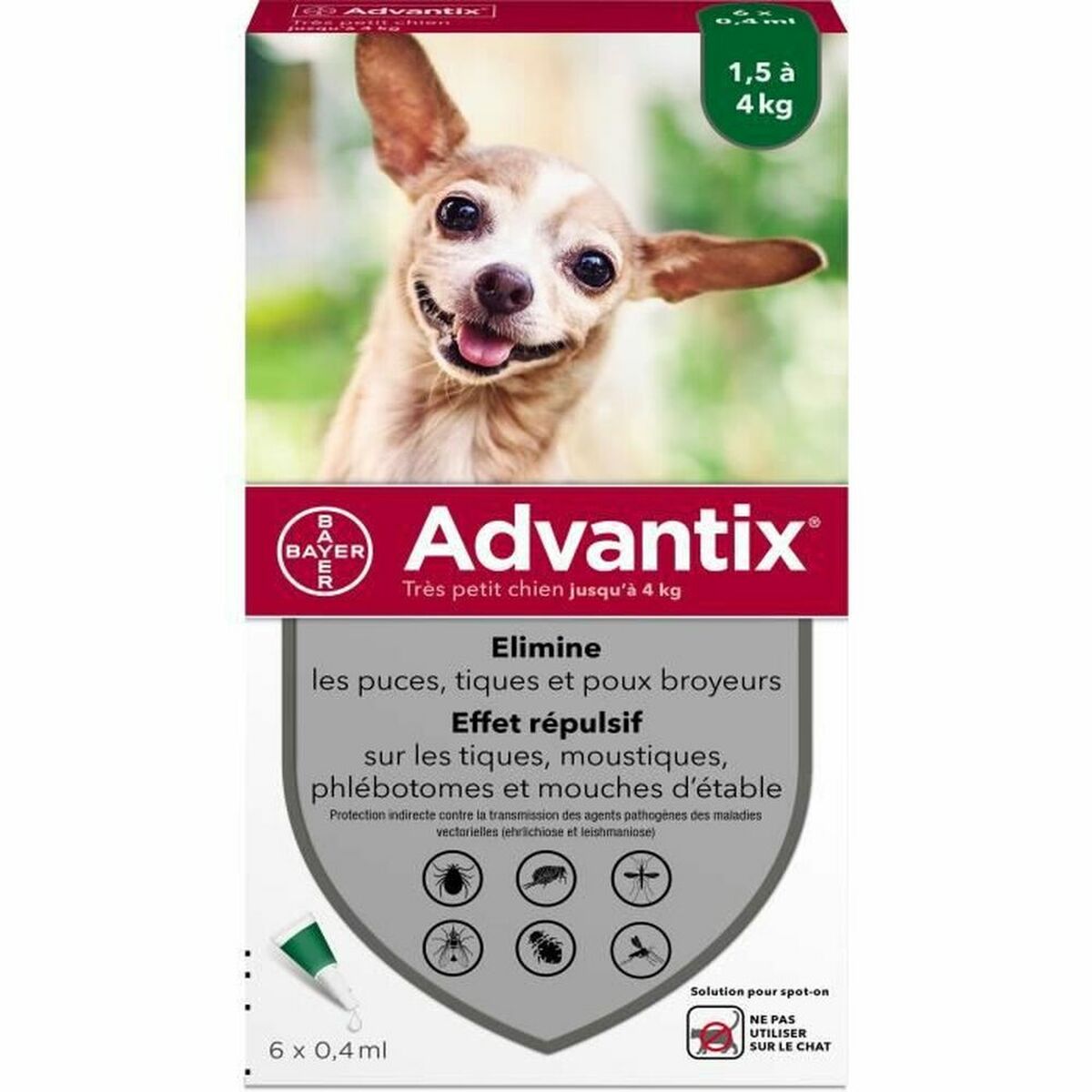 Pipette pour chien Advantix 1,5-4 Kg