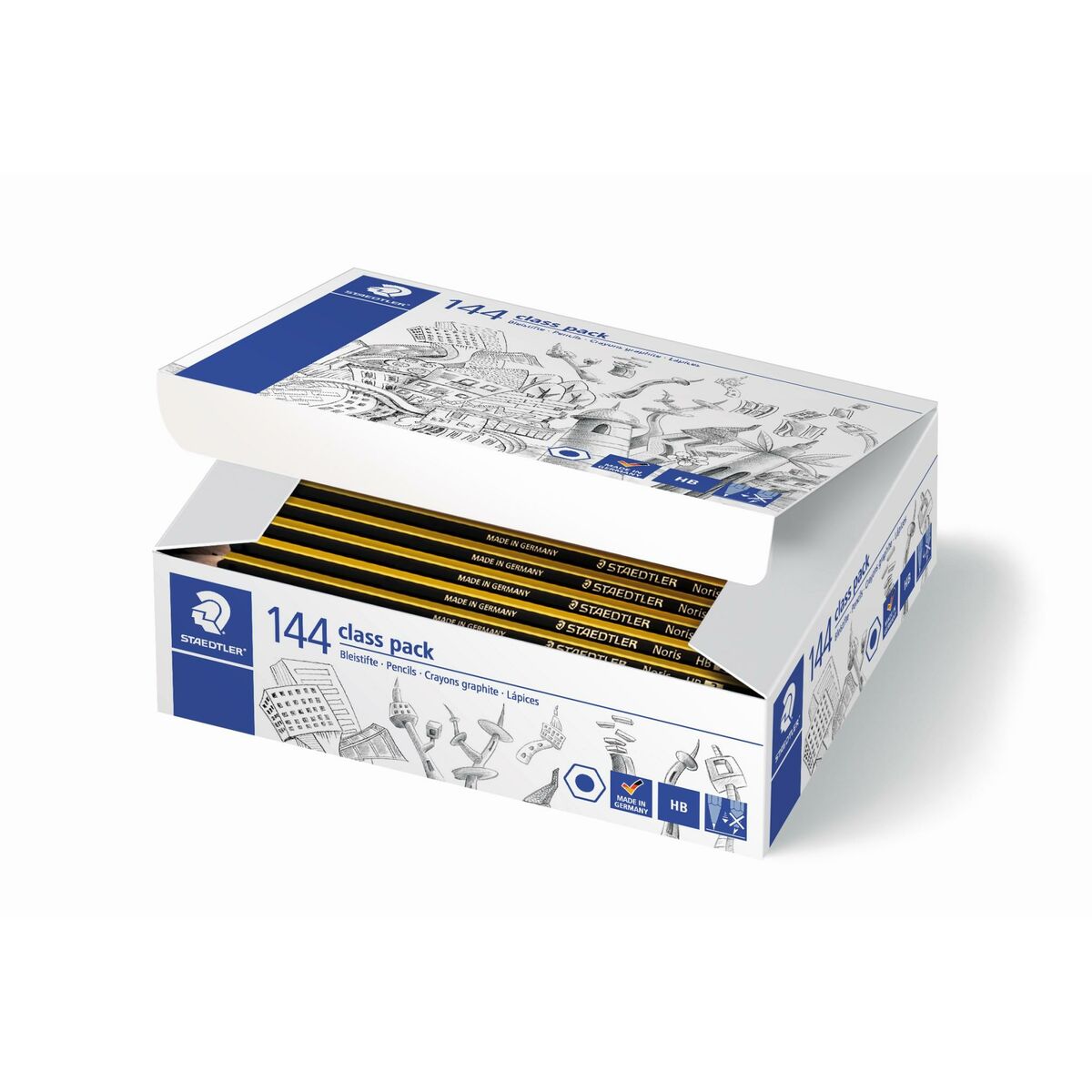 Image secondaire de Ensemble de Crayons Staedtler NORIS HB Hexagonal HB 144 Pièces (7 Unités)