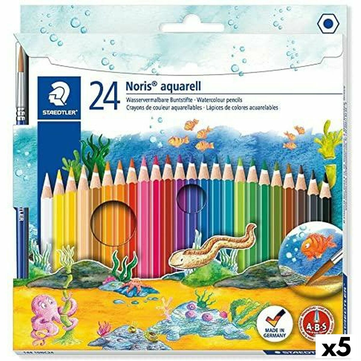 crayons de couleurs pour aquarelle Staedtler Noris (5 Unités)