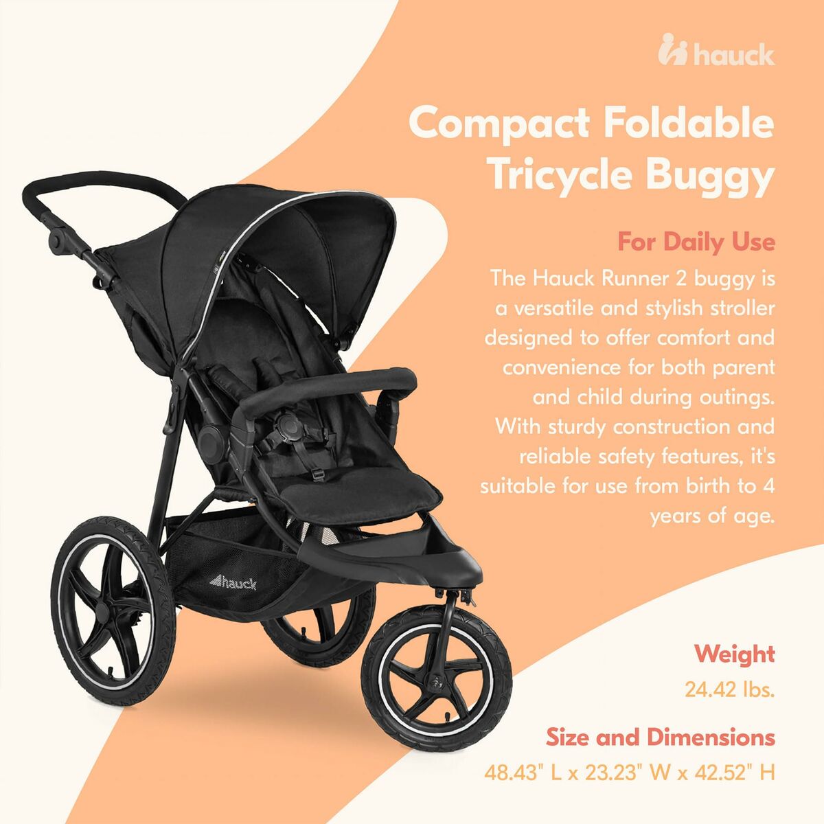 Kinderwagen Hauck Zwart