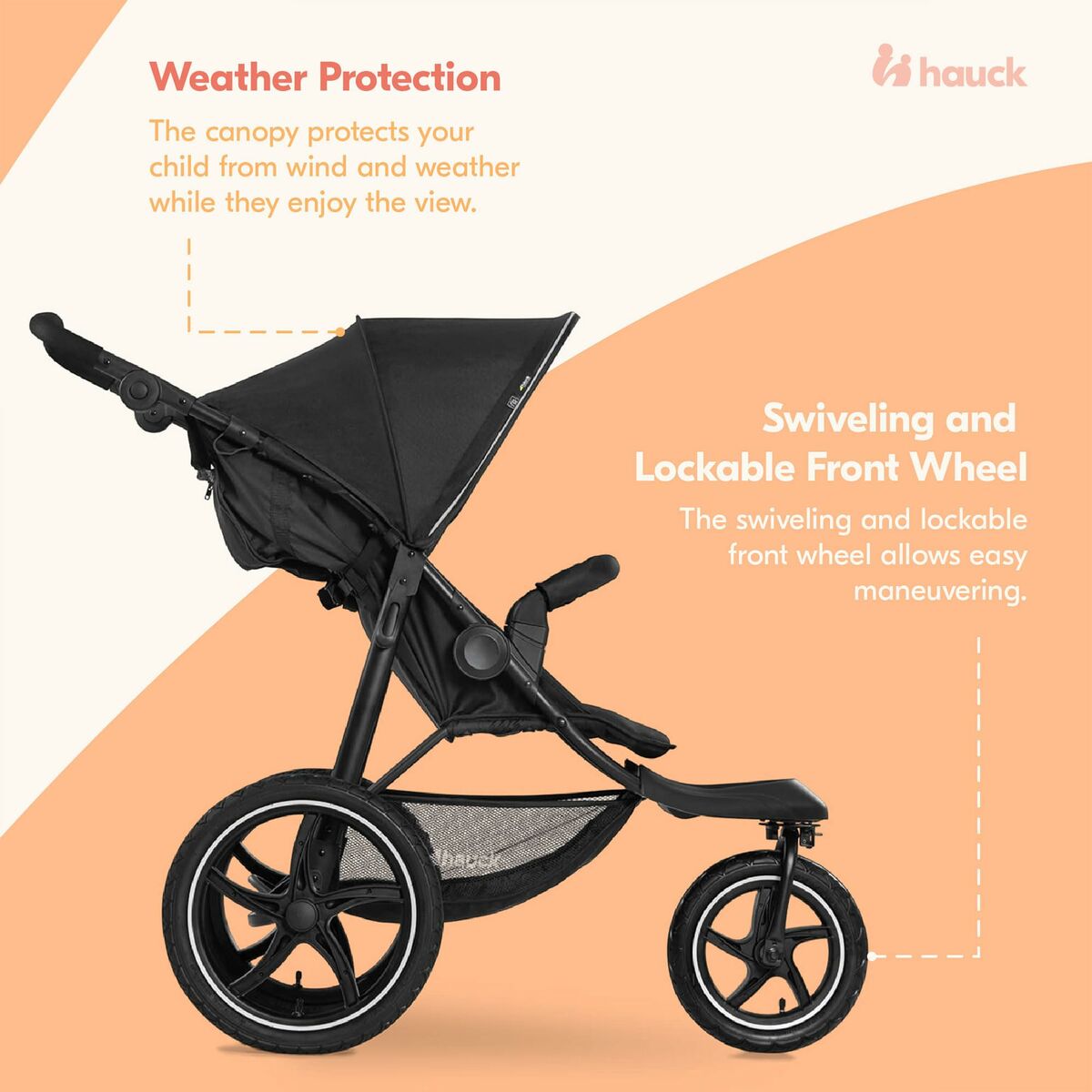 Kinderwagen Hauck Zwart