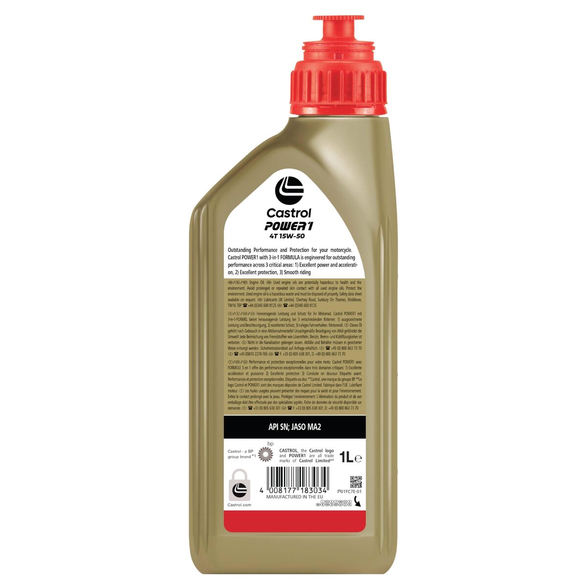 Motorolie voor motoren Castrol Power1 4T 15W50