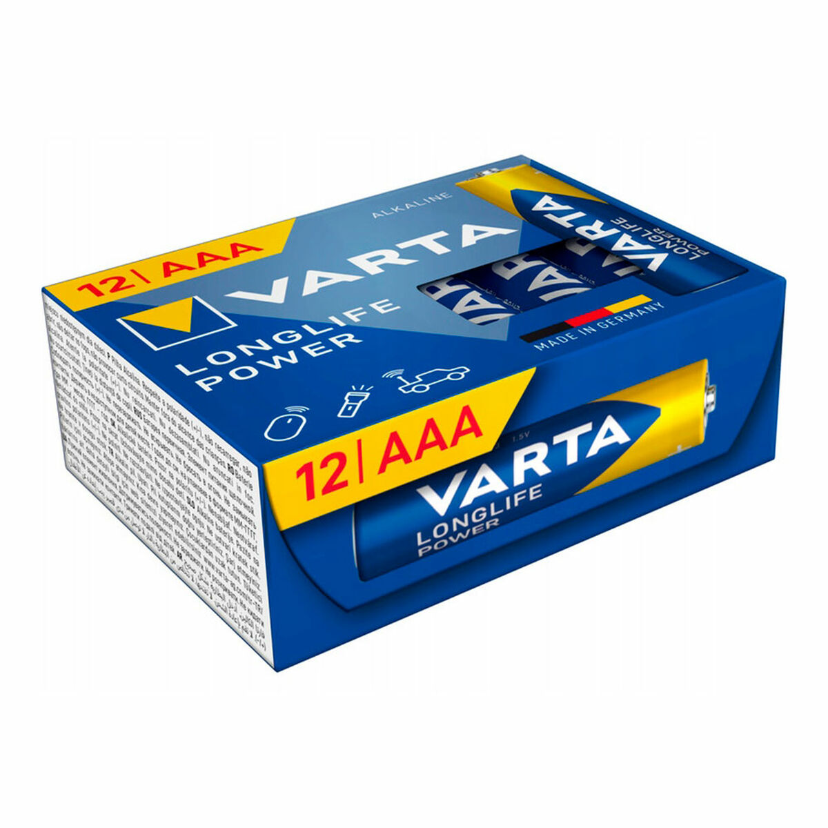 Afbeeldingen van Batteries Varta longlife power cube aaa - lr03 1,5 V AAA LR03 (12 Units) (12 Pieces)