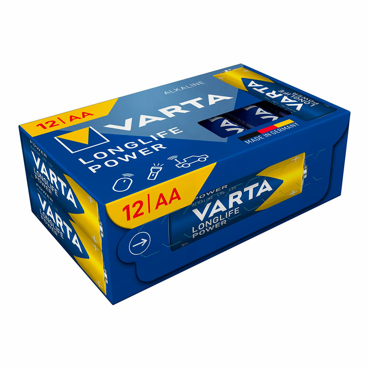 Afbeeldingen van Batteries Varta longlife power cube aa - lr06 1,5 V AA LR06 (12 Units) (12 Pieces)