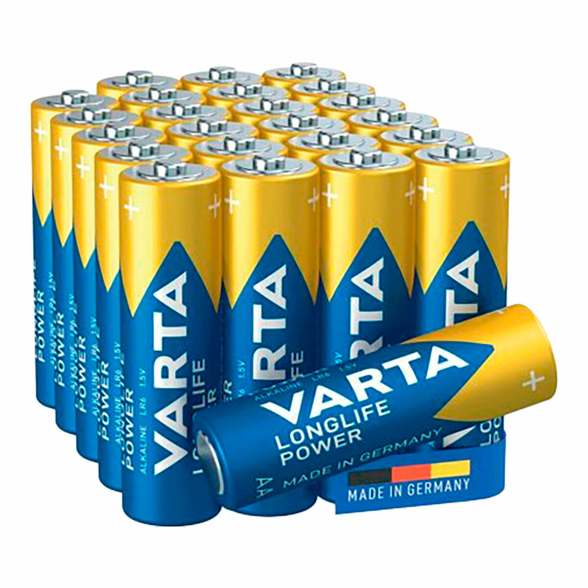 Afbeeldingen van Batteries Varta alkalina longlife power aa - lr06 1,5 V AA LR06 (24 Pieces) (24 Units)