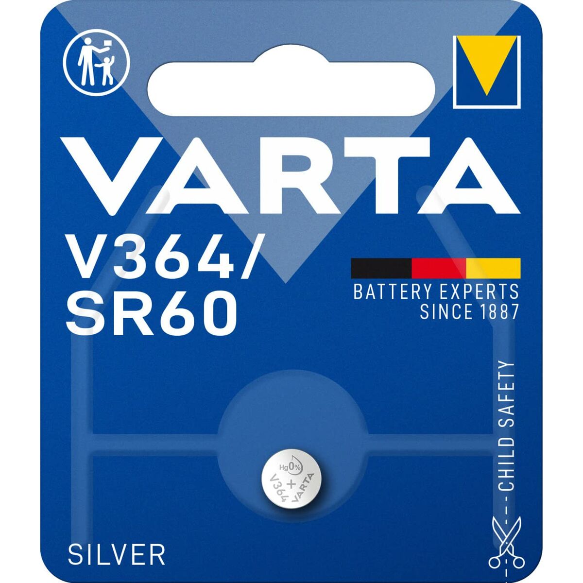Pile bouton Varta Silver Oxyde d'argent 1,55 V SR60