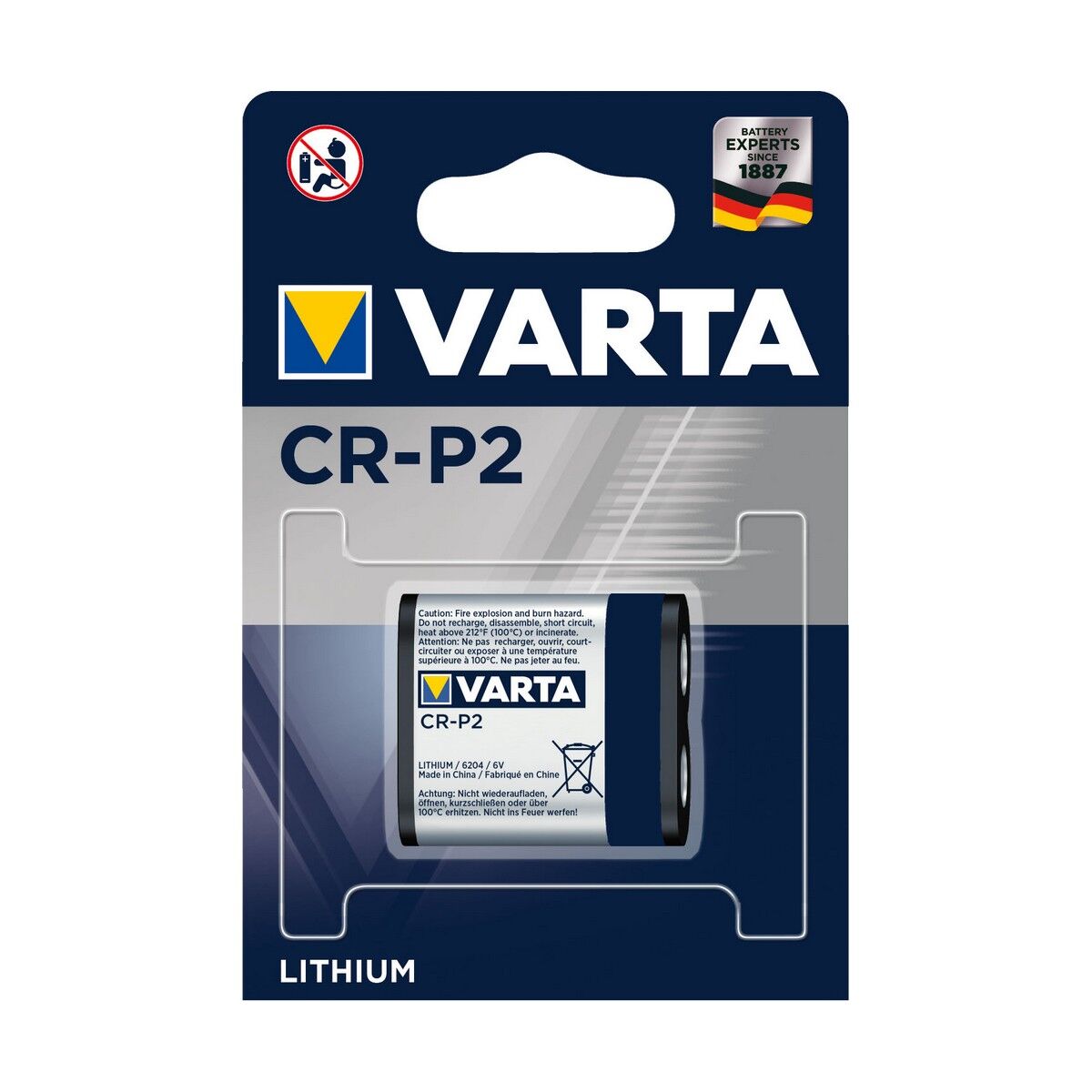 Bild von Batteries Varta CRP2 1450 mAh 6 V
