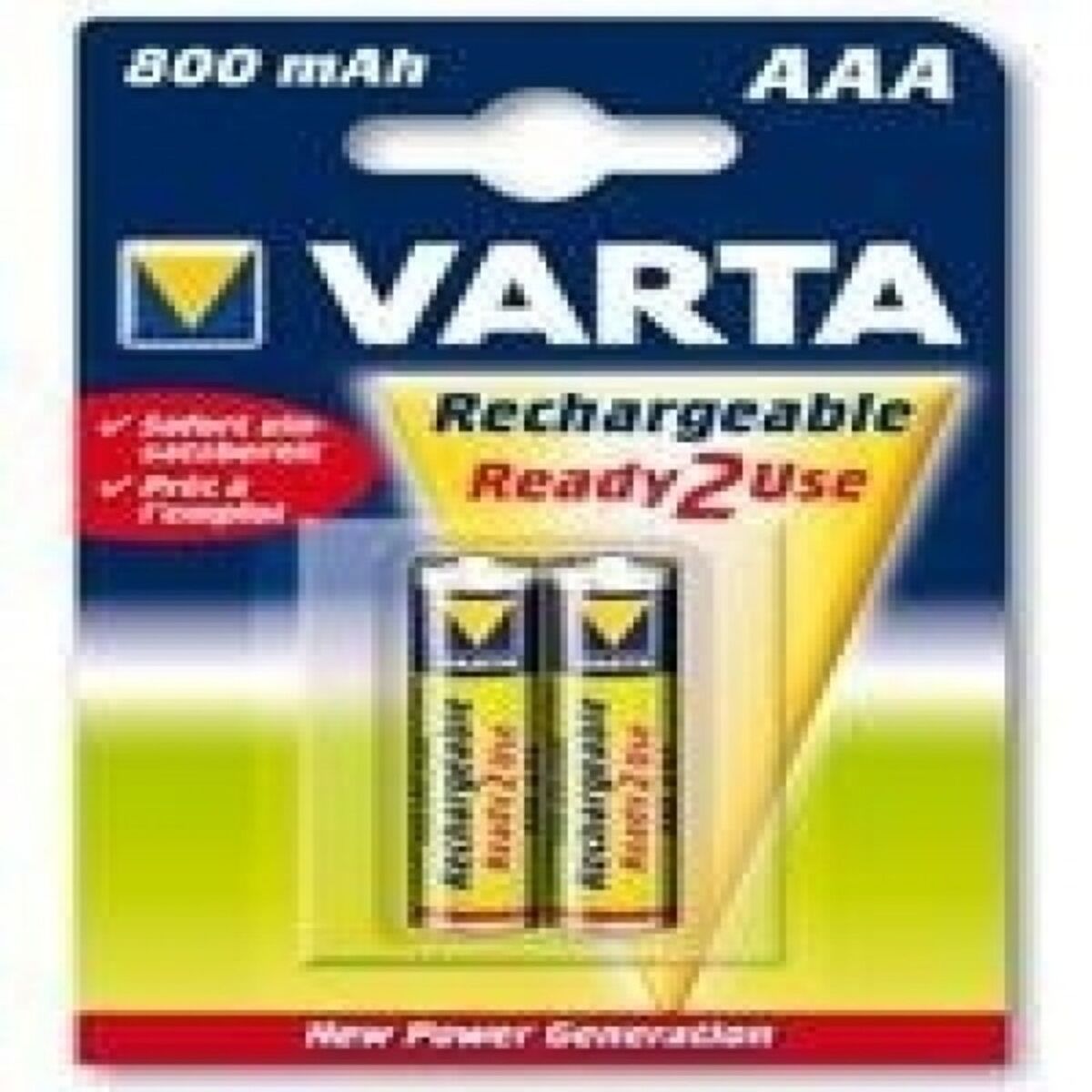 Genopladelige batterier Varta AAA 800MAH  2UD 1,2 V 800 mAh AAA (10 enheder)