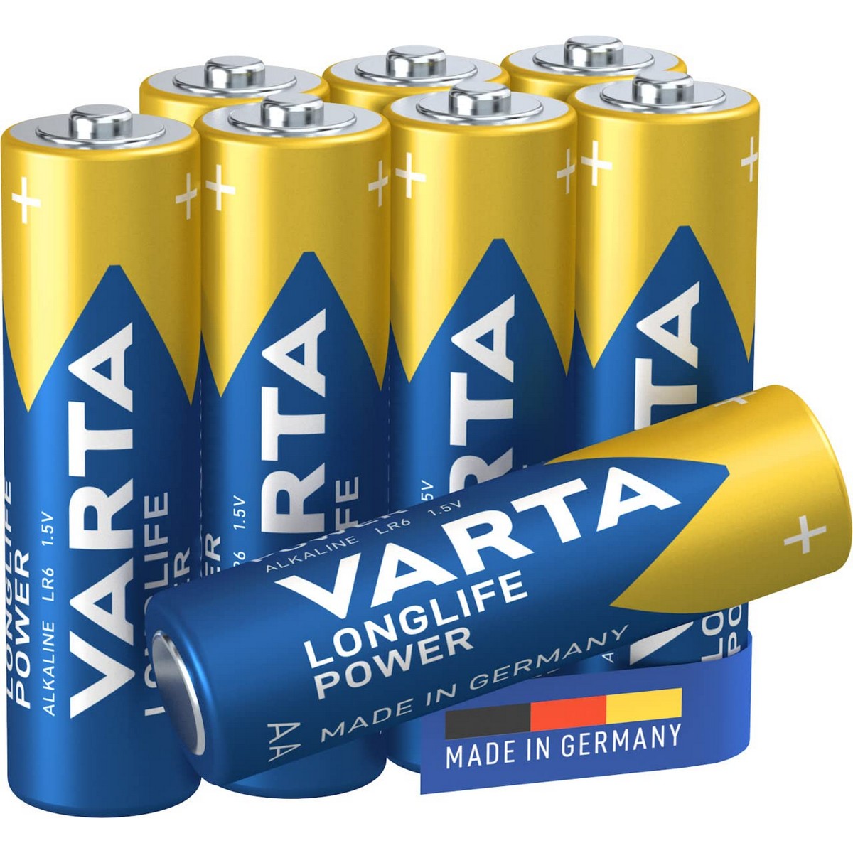 Batteries Varta Long Life Power AA (LR06) (8 Pièces)