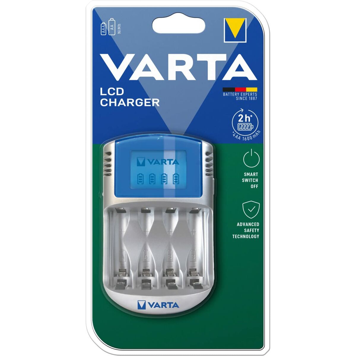 Chargeur de batterie Varta 4 Batteries AA/AAA 12 V
