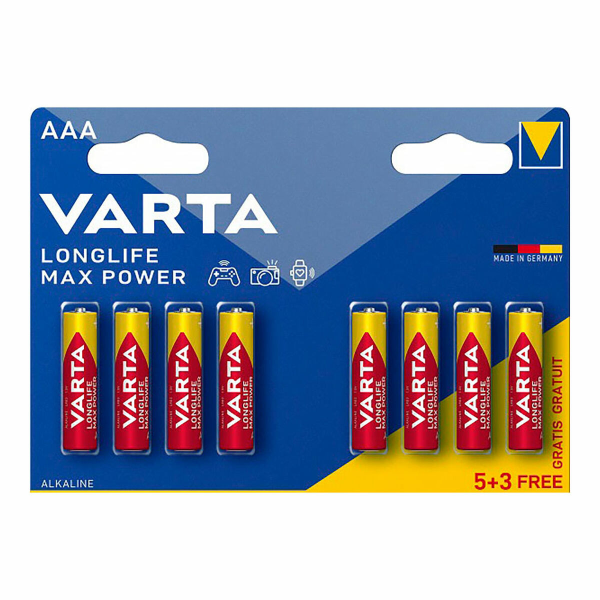Afbeeldingen van Batteries Varta longlife max power aaa - lr03 1,5 V AAA (8 Pieces) (10 Units)