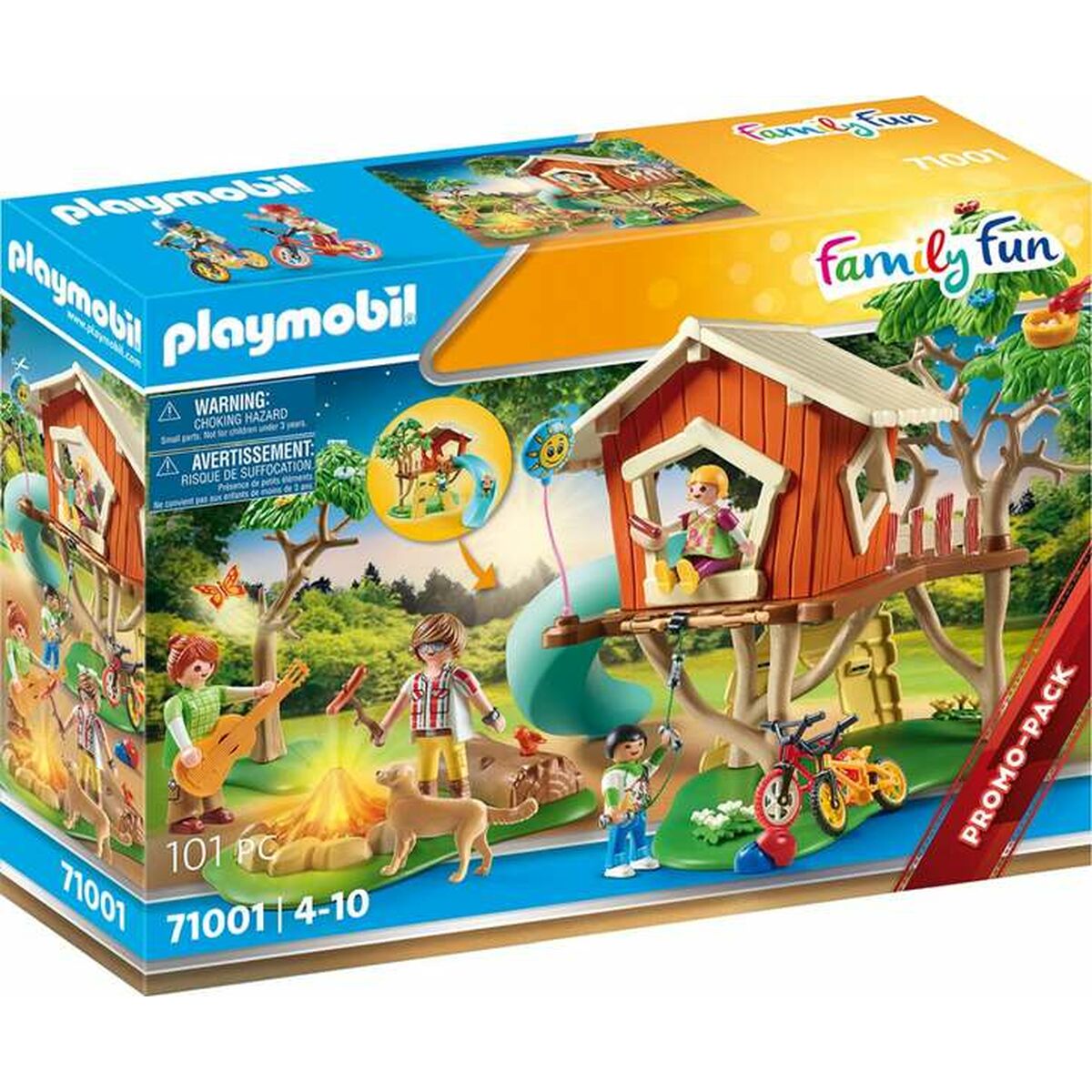 Playset Playmobil Family Fun - Adventure in the Treehouse 71001 101 Pièces Lumière