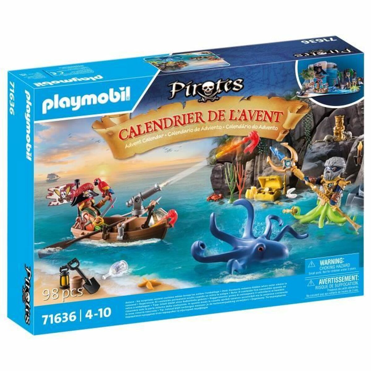 Calendrier de l’Avent Playmobil 71636 Pirate Advent Calendar Plastique