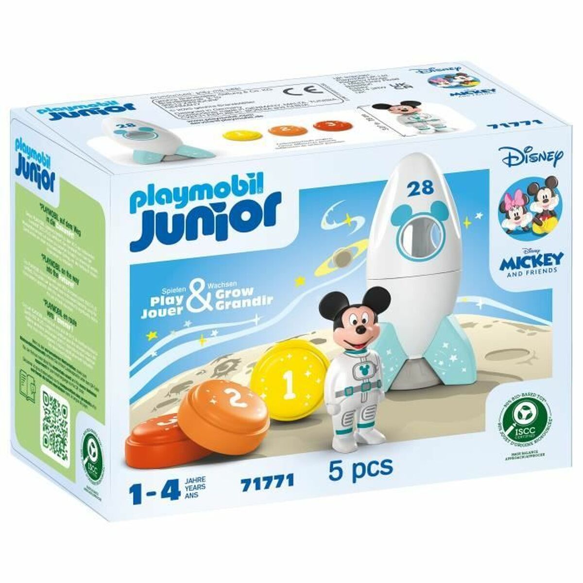 Playset Playmobil Junior 71771 Mickey astronaut Disney 5 Τεμάχια