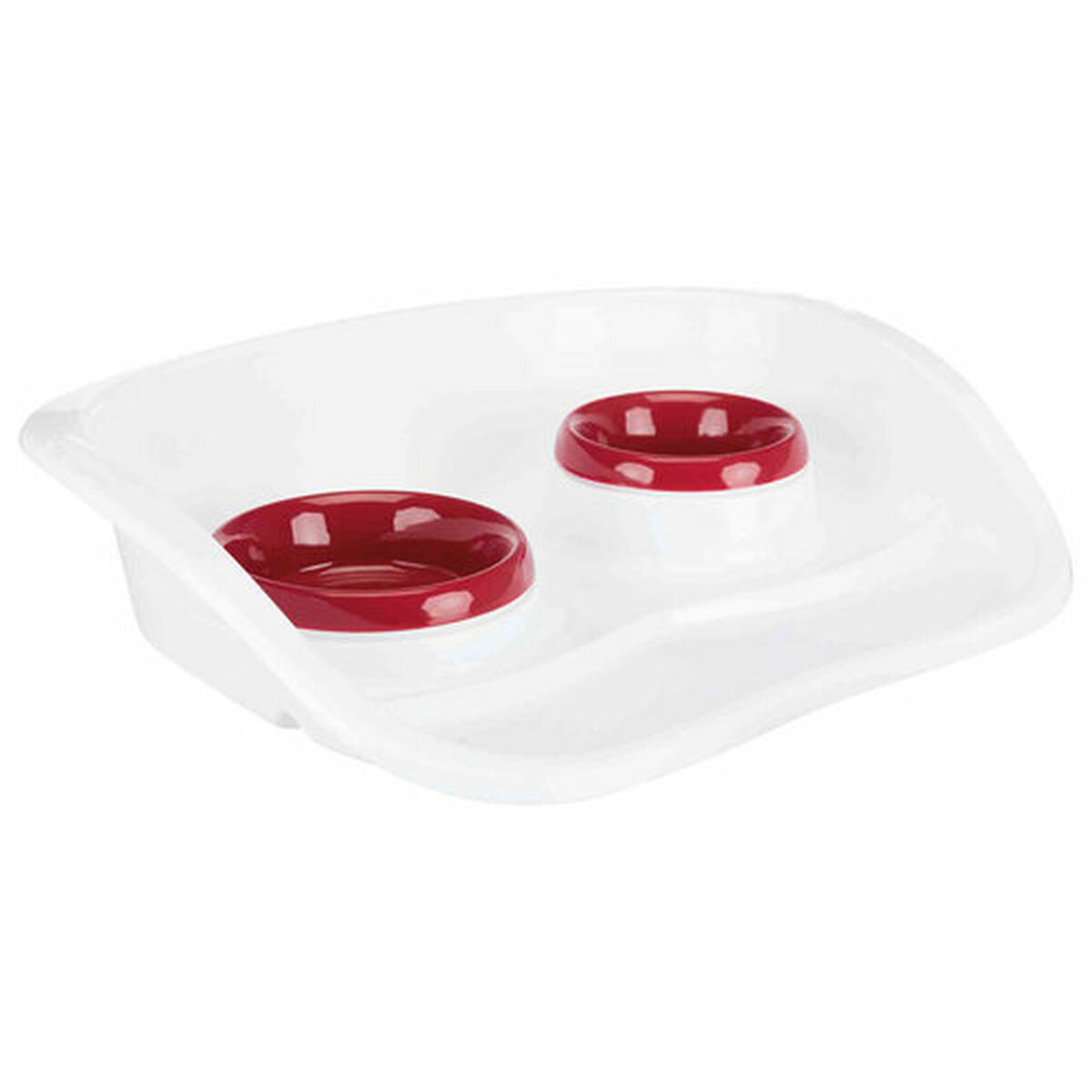 Pet feeding dish Trixie White Plastic 250 ml 300 ml 46 × 11 × 30 cm, view 2