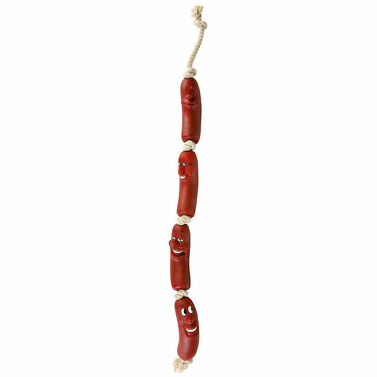 Dog toy Trixie Sausages on a Rope 75 cm Brown Stick Sausages, view 2