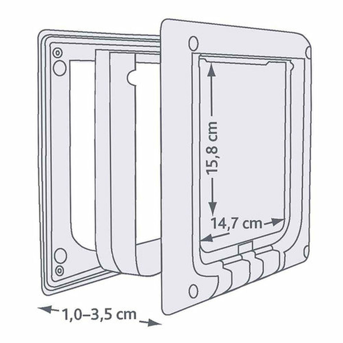 Cat Flap Trixie White Plastic 21,1 × 24,4 CM, view 5