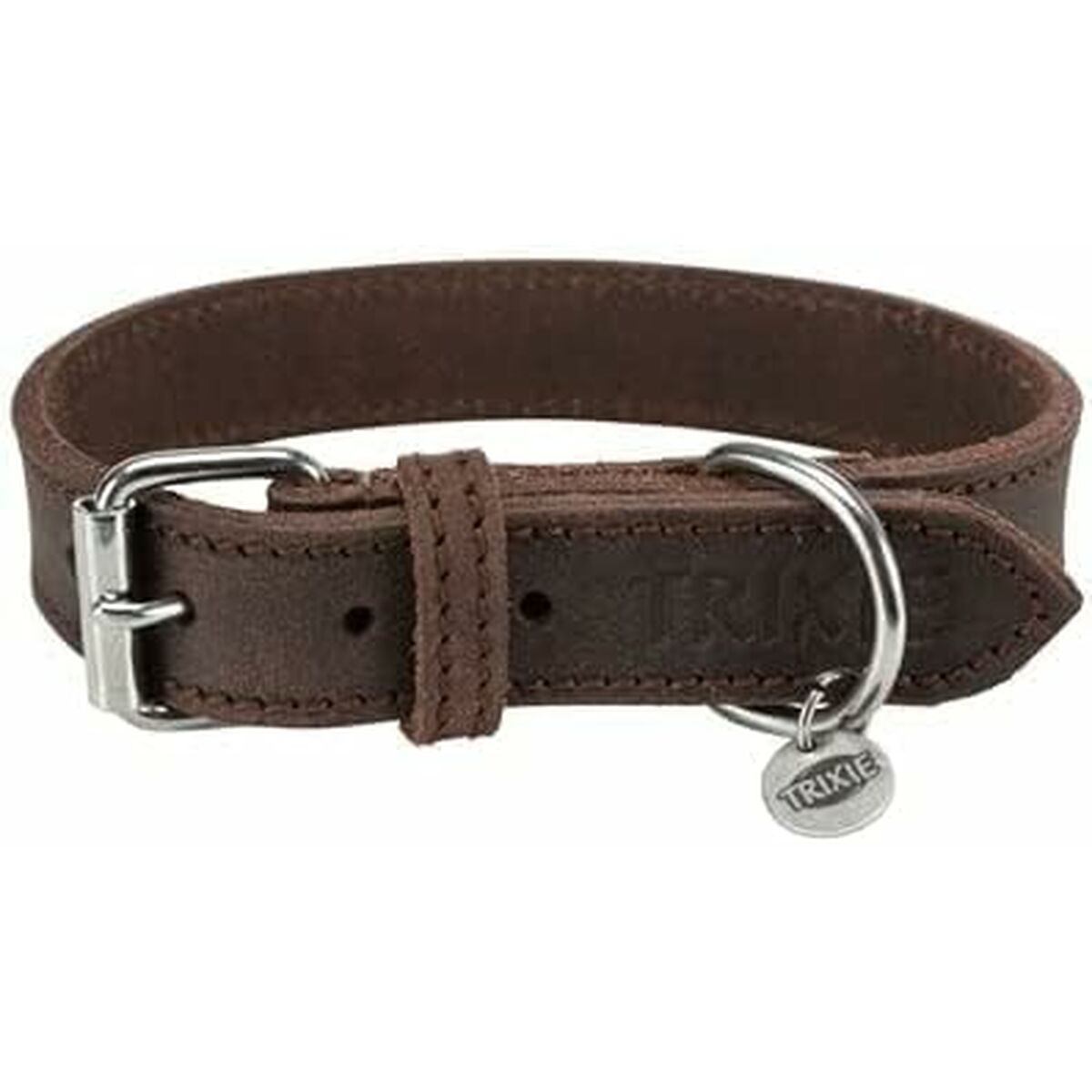 Dog collar Trixie Rustic Dark brown M 37-44 cm, view 4