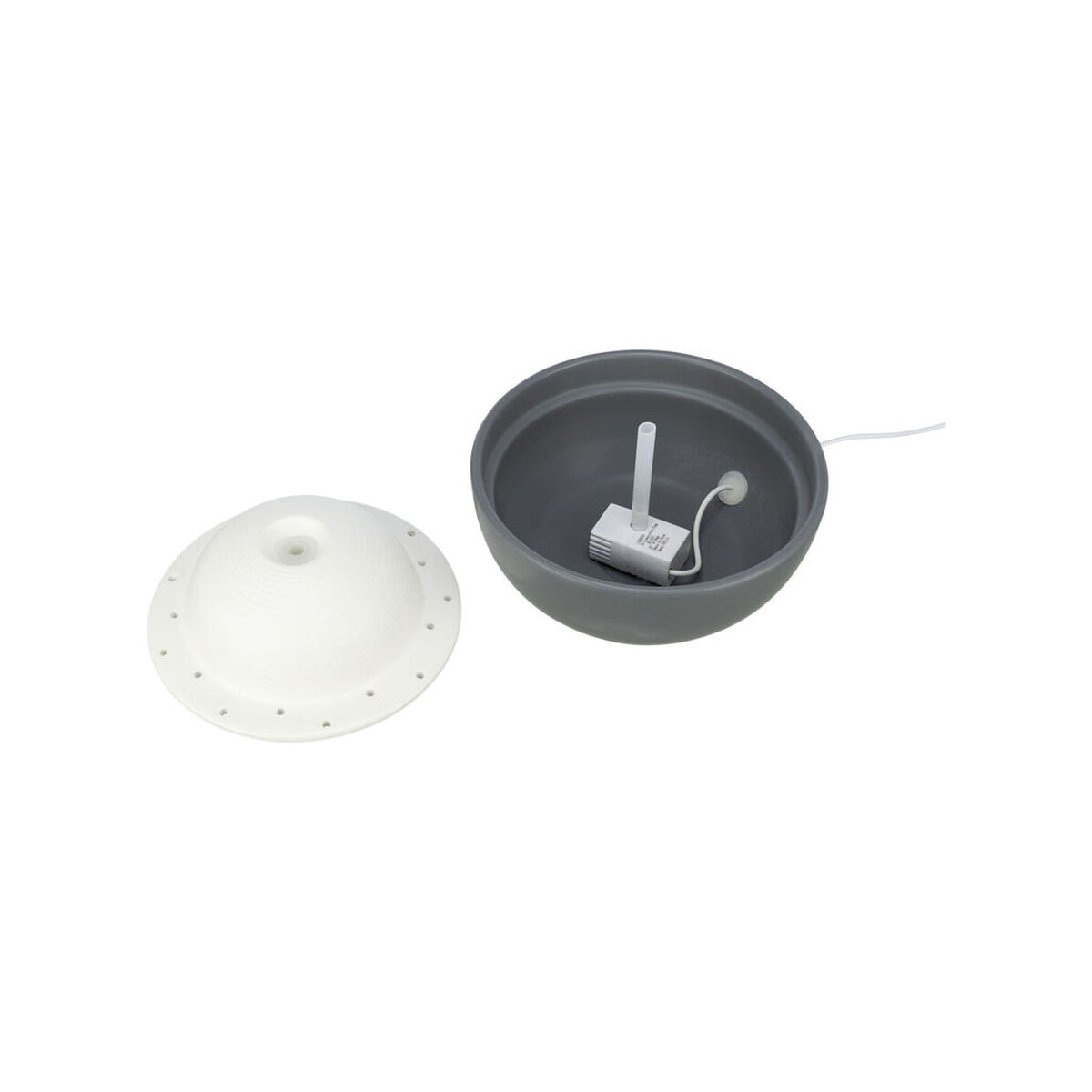 Pet Water Fountain Trixie FuenteVital Dome White Grey Ceramic, view 5