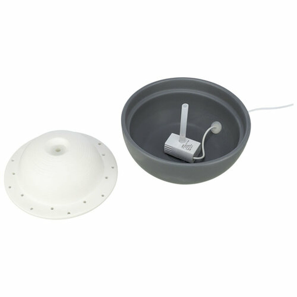Pet Water Fountain Trixie FuenteVital Dome White Grey Ceramic, view 6
