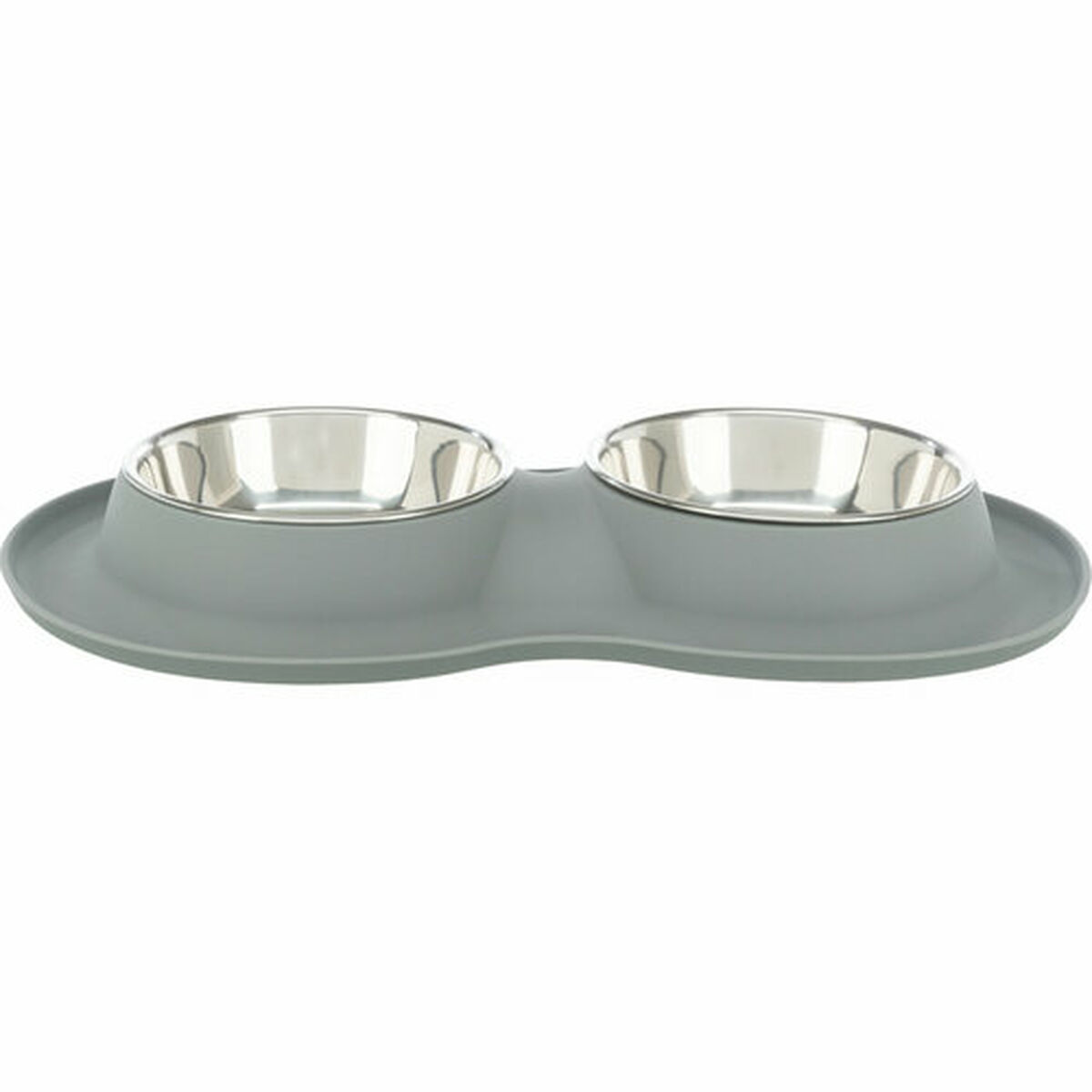 Dog Feeder Trixie Grey Stainless steel Ø 16 cm Double 2 × 0,4 L 40 × 5 × 23 cm (2 Units), view 2
