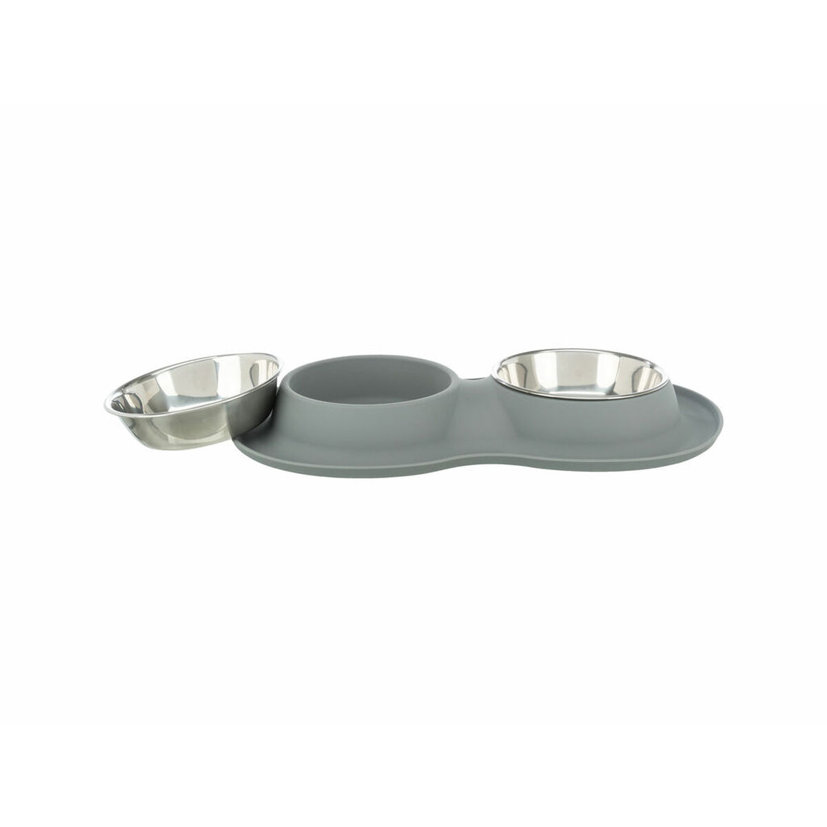 Dog Feeder Trixie Grey Stainless steel Ø 16 cm Double 2 × 0,4 L 40 × 5 × 23 cm (2 Units), view 5