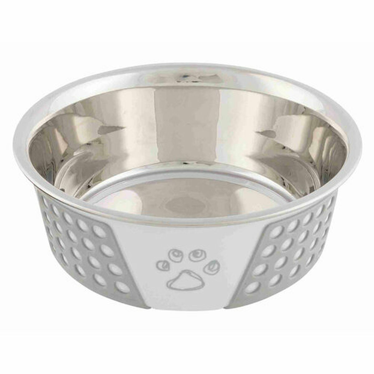 Pet feeding dish Trixie Blue White Grey Silicone Stainless steel 750 ml 0,75 L, view 2
