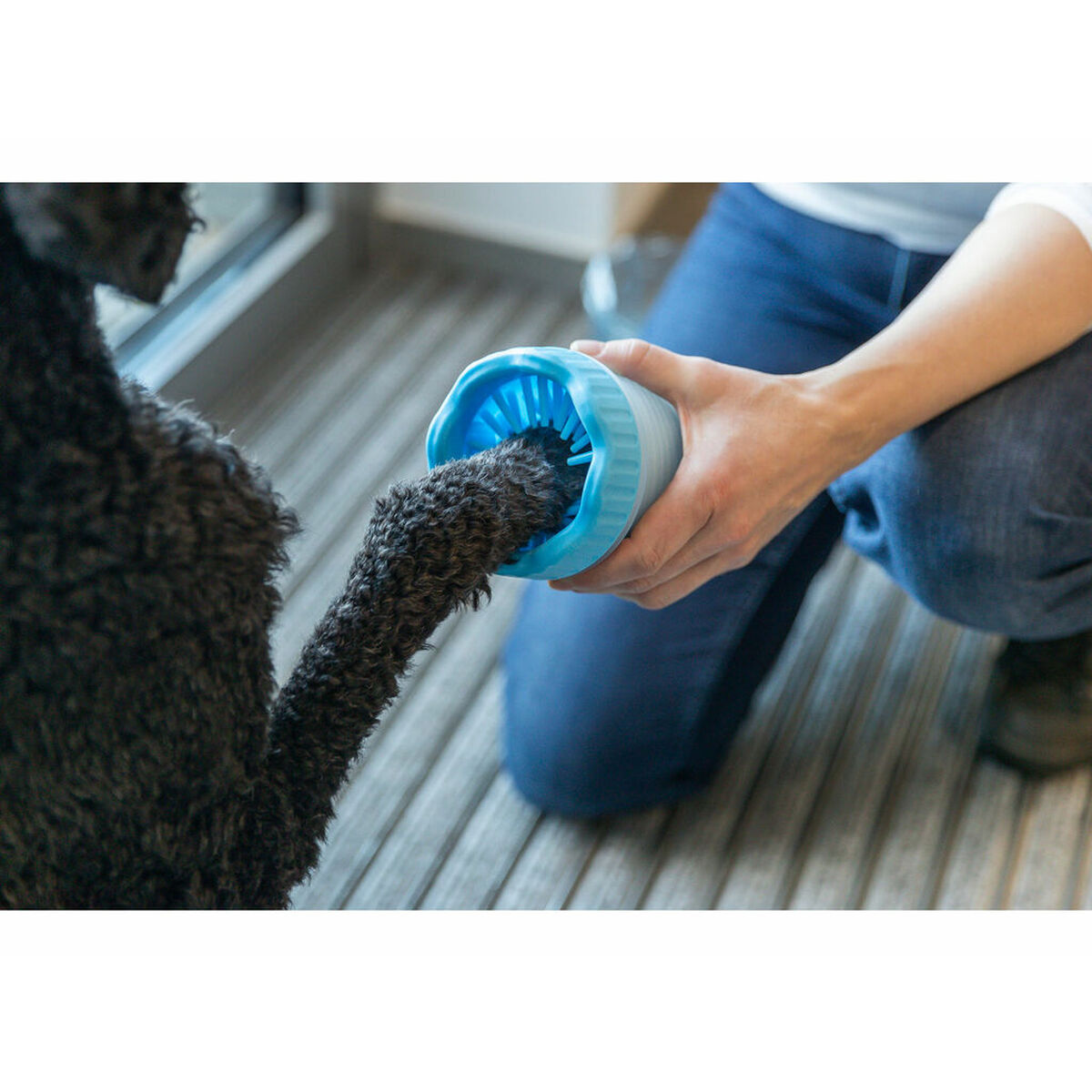Dog Paw Cleaner Trixie 025704 Blue S-M, view 2