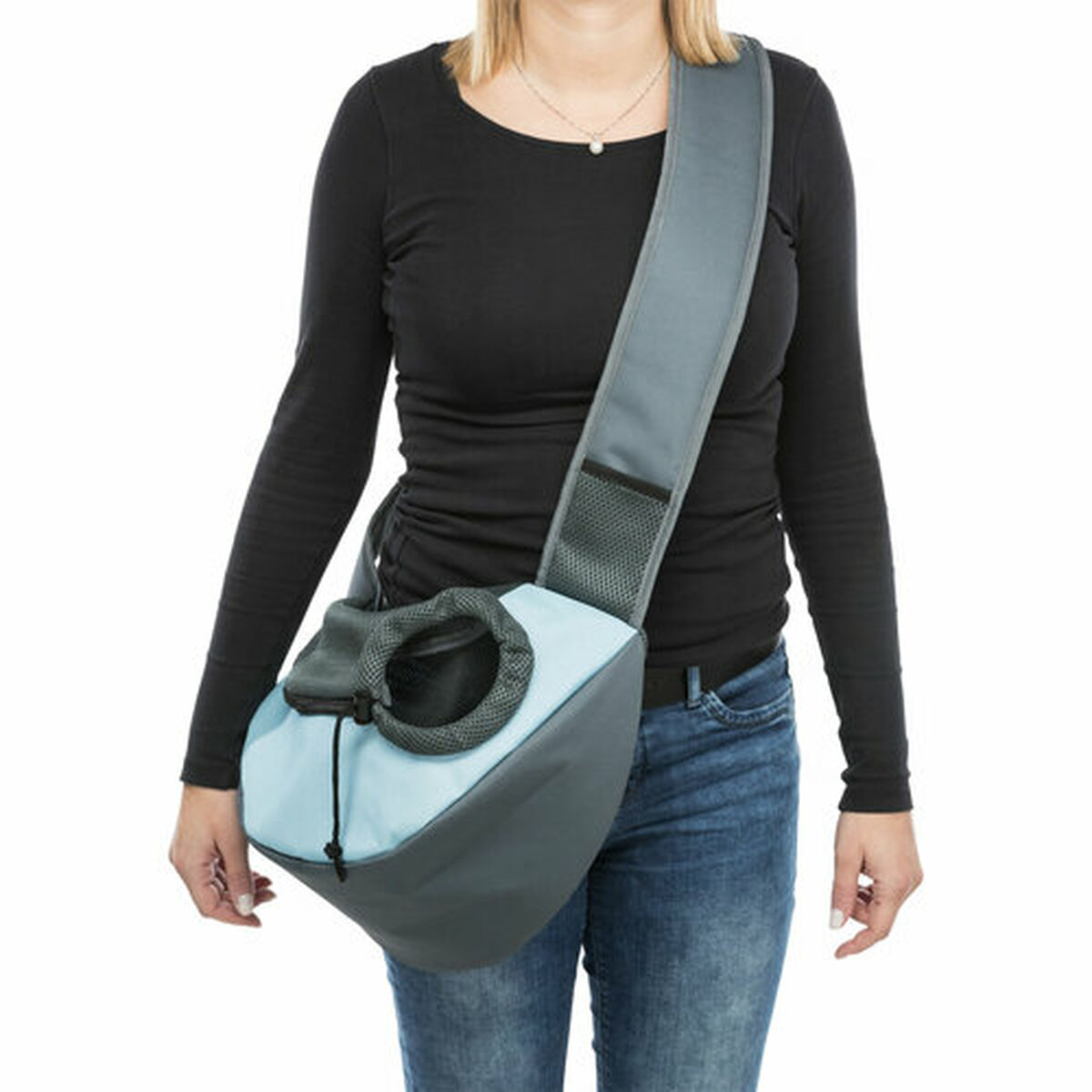 Over the Shoulder Pet Handbag Trixie Sling Light Blue Light grey 5 × 25 × 18 cm, view 2