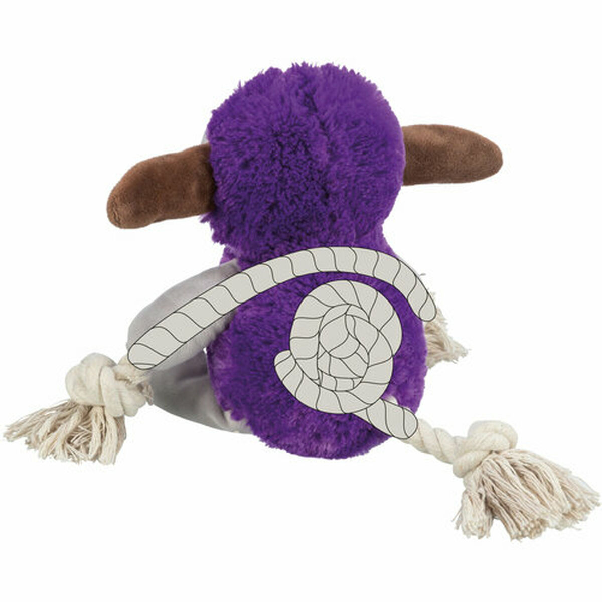 Soft toy for dogs Trixie Lilac Polyester Plush Cotton Monster 32 cm, view 4