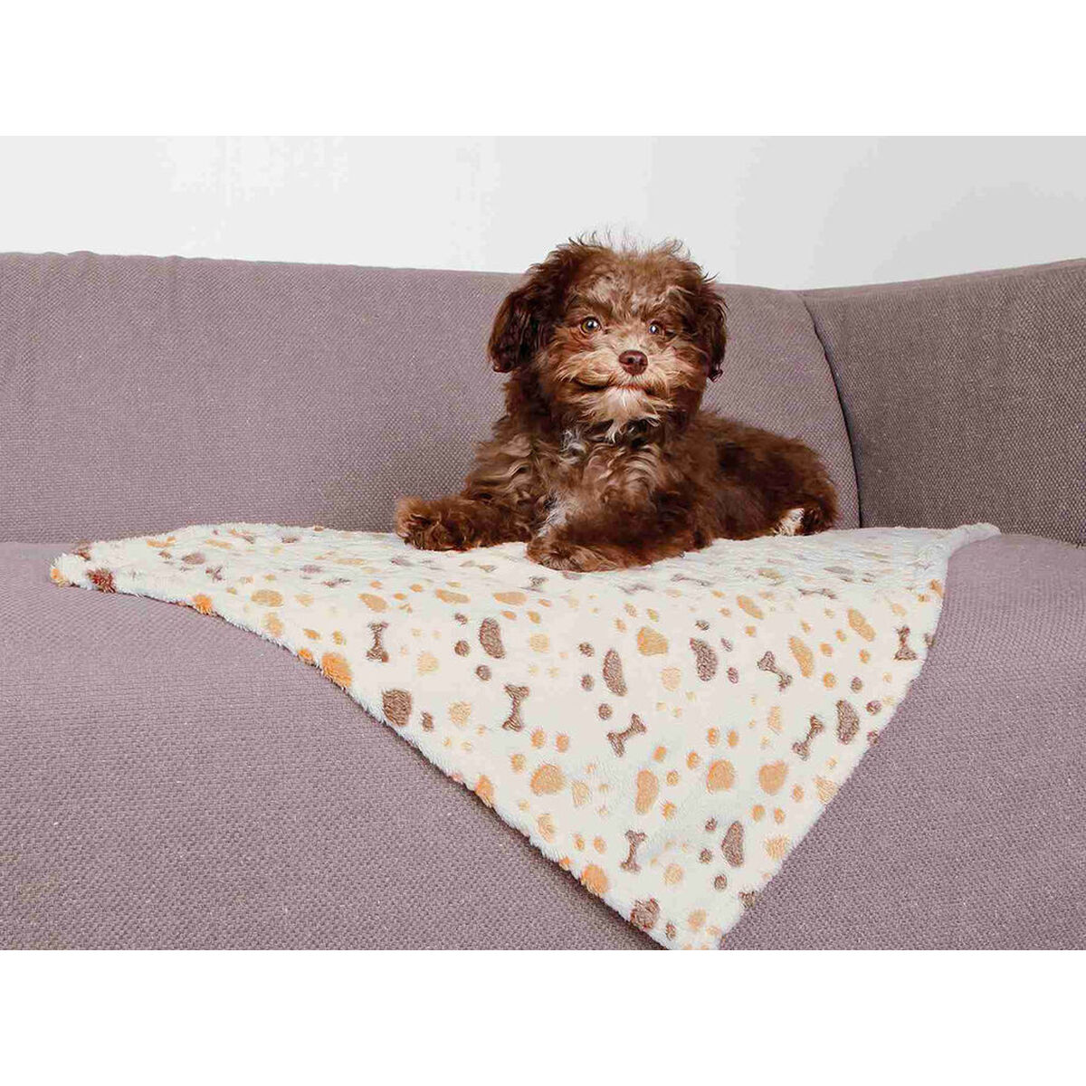 Pet blanket Trixie Lingo White Beige 75 × 50 cm, view 3